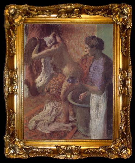 framed  Edgar Degas The breakfast after bath, ta009-2